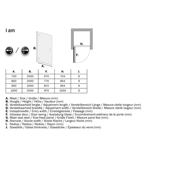 Sealskin Pendeldeur Voor Nis I AM 80x200 Cm RVS 7 Sealskin Pendeldeur Voor Nis I AM 80x200 Cm RVS - Afbeelding 5