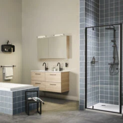 SEALSKIN Douchecabine Contour Zwart 90x200cm -Badkamer Verkoop 123 3401