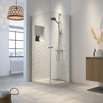 Sealskin Douchecabine Hooked Hoekinstap 100x100x200cm Hoogglans Aluminium 3 Sealskin Douchecabine Hooked Hoekinstap 100x100x200cm Hoogglans Aluminium
