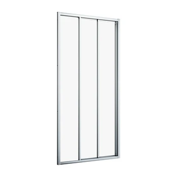 Sealskin Hooked Driedelige Schuifdeur 85x200 Cm, 6 Mm Helder Veiligheidsglas Met Antikalklaag Zilver Hoogglans 7 Sealskin Hooked Driedelige Schuifdeur 85x200 Cm, 6 Mm Helder Veiligheidsglas Met Antikalklaag Zilver Hoogglans - Afbeelding 5