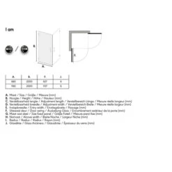 Sealskin Swingdeur Voor Hoekinstap I AM 100x200 Cm Zwart -Badkamer Verkoop 123 3434