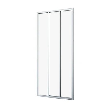 Sealskin Hooked Driedelige Schuifdeur 100x200 Cm, 6 Mm Helder Veiligheidsglas Met Antikalklaag Zilver Hoogglans 7 Sealskin Hooked Driedelige Schuifdeur 100x200 Cm, 6 Mm Helder Veiligheidsglas Met Antikalklaag Zilver Hoogglans - Afbeelding 5