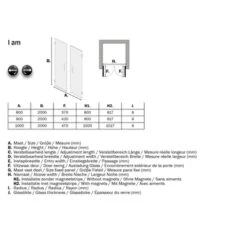 Sealskin Pendeldeur Voor Nis I AM 90x200cm RVS -Badkamer Verkoop 123 3456