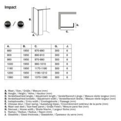 Sealskin Inloopdouche Impact A1 138x30x195 Cm Chroom -Badkamer Verkoop 123 3534