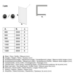 Sealskin Inloopdouche I AM A3 88x200 Cm RVS 13 Sealskin Inloopdouche I AM A3 88x200 Cm RVS -Badkamer Verkoop 123 3546