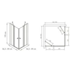 Van Marcke Hoover Douche Hoekinstap Met Draaideuren 90x90x195 5 Van Marcke Hoover Douche Hoekinstap Met Draaideuren 90x90x195 -Badkamer Verkoop 123 3614
