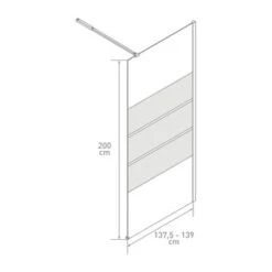 Van Marcke Micha Vaste Douchewand Met Muurprofiel 8mm Easy-clean 140x200 5 Van Marcke Micha Vaste Douchewand Met Muurprofiel 8mm Easy-clean 140x200 -Badkamer Verkoop 123 3624