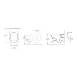 Villeroy & Boch Wandcloset Zonder Spoelrand 5 Villeroy & Boch Wandcloset Zonder Spoelrand -Badkamer Verkoop 123 364