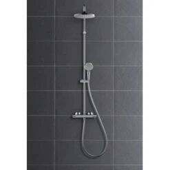 Hansgrohe Douchesysteem Vernis Blend 200 Met Thermostaatkraan Mat Zwart 12 Hansgrohe Douchesysteem Vernis Blend 200 Met Thermostaatkraan Mat Zwart -Badkamer Verkoop 123 3640
