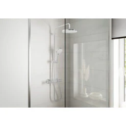 Hansgrohe Douchesysteem Vernis Blend 200 Met Thermostaatkraan Mat Zwart 14 Hansgrohe Douchesysteem Vernis Blend 200 Met Thermostaatkraan Mat Zwart -Badkamer Verkoop 123 3642