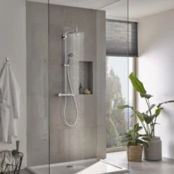 Grohe Douchesysteem Vitalio Joy 260 Cooltouch Met Thermostaatkraan Quickfix Chroom 18 Grohe Douchesysteem Vitalio Joy 260 Cooltouch Met Thermostaatkraan Quickfix Chroom -Badkamer Verkoop 123 3687