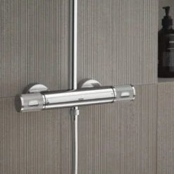 Grohe Douchesysteem Vitalio Joy 260 Cooltouch Met Thermostaatkraan Quickfix Chroom 21 Grohe Douchesysteem Vitalio Joy 260 Cooltouch Met Thermostaatkraan Quickfix Chroom -Badkamer Verkoop 123 3690
