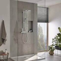 Grohe Douchesysteem Vitalio Joy 310 Cooltouch Met Thermostaatkraan QuickFix Chroom 14 Grohe Douchesysteem Vitalio Joy 310 Cooltouch Met Thermostaatkraan QuickFix Chroom -Badkamer Verkoop 123 3720