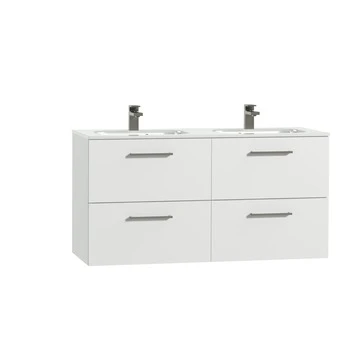 Tiger Studio Badkamermeubel 120cm Hoogglans Wit Met Dubbele Witte Wastafel 3 Tiger Studio Badkamermeubel 120cm Hoogglans Wit Met Dubbele Witte Wastafel