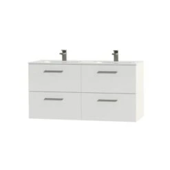 Tiger Studio Badkamermeubel 120cm Hoogglans Wit Met Dubbele Witte Wastafel 7 Tiger Studio Badkamermeubel 120cm Hoogglans Wit Met Dubbele Witte Wastafel -Badkamer Verkoop 123 385