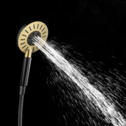 Tiger Regendoucheset Akcent Zwart/messing Incl Kraan En Handdouche Met 3 Straalstanden 13 Tiger Regendoucheset Akcent Zwart/messing Incl Kraan En Handdouche Met 3 Straalstanden -Badkamer Verkoop 123 3855