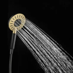 Tiger Regendoucheset Akcent Zwart/messing Incl Kraan En Handdouche Met 3 Straalstanden 14 Tiger Regendoucheset Akcent Zwart/messing Incl Kraan En Handdouche Met 3 Straalstanden -Badkamer Verkoop 123 3856