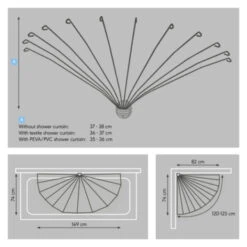 Sealskin Douchegordijnstang Umbrella Aluminium -Badkamer Verkoop 123 4024