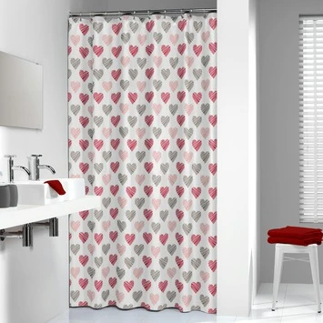 Sealskin Douchegordijn Amor Rood 180x200 Cm 4 Sealskin Douchegordijn Amor Rood 180x200 Cm - Afbeelding 2