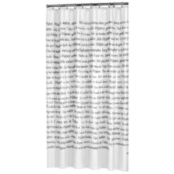 Sealskin Douchegordijn Sayings Wit PVC 200x180 Cm -Badkamer Verkoop 123 4044