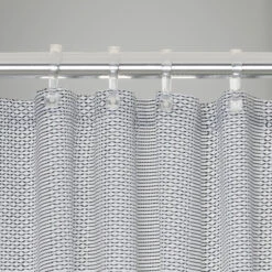 Sealskin Douchegordijn Wave Polyester 180x200 Cm Zwart -Badkamer Verkoop 123 4141