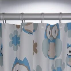 Sealskin Douchegordijn Owl Blauw 180x200 Cm -Badkamer Verkoop 123 4146