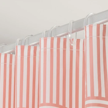 Sealskin Douchegordijn Brave 180x200cm D.roze/wit 5 Sealskin Douchegordijn Brave 180x200cm D.roze/wit - Afbeelding 3