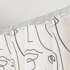 Sealskin Douchegordijn Mind 180x200cm Zwart/wit 19 Sealskin Douchegordijn Mind 180x200cm Zwart/wit -Badkamer Verkoop 123 4222