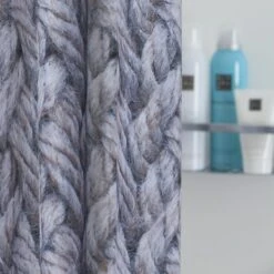 Sealskin Douchegordijn Knitted Grijs 180x200 Cm -Badkamer Verkoop 123 4225