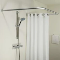 Sealskin Douchegordijnstang Seallux Combi Mat Aluminium -Badkamer Verkoop 123 4230