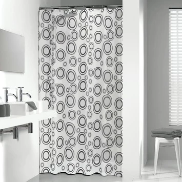 Sealskin Douchegordijn Circolo Grijs 180x200 Cm 4 Sealskin Douchegordijn Circolo Grijs 180x200 Cm - Afbeelding 2