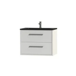 Tiger Badkamermeubel Boston 80cm Hoogglans Wit/matzwart Met Grepen Chroom 7 Tiger Badkamermeubel Boston 80cm Hoogglans Wit/matzwart Met Grepen Chroom -Badkamer Verkoop 123 424