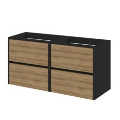 Tiger Reverse Meubelset 2x60 Cm Met 4 Lades Chalet Eik / Mat Zwart Inclusief 2 Quadro Wastafels Mat Zwart 11 Tiger Reverse Meubelset 2x60 Cm Met 4 Lades Chalet Eik / Mat Zwart Inclusief 2 Quadro Wastafels Mat Zwart -Badkamer Verkoop 123 427