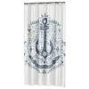 Sealskin Douchegordijn Anchor Blauw 180x200 Cm
