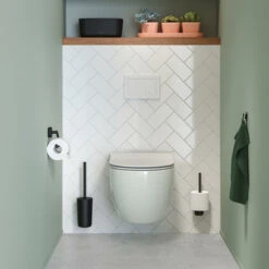 Tiger Carv Toiletrolhouder Zonder Klep Zwart -Badkamer Verkoop 123 4355