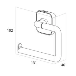 Tiger Carv Toiletrolhouder Zonder Klep Zwart -Badkamer Verkoop 123 4356