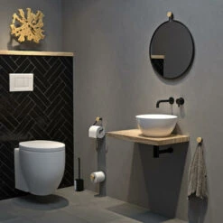 Tiger Reserverolhouder Sem Zwart 15 Tiger Reserverolhouder Sem Zwart -Badkamer Verkoop 123 4372