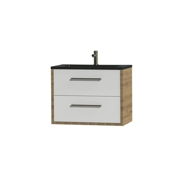 Tiger Badkamermeubel Boston 80 Cm Chalet Eik Met Polybeton Wastafel Mat Zwart En Ronde Grepen RVS 5 Tiger Badkamermeubel Boston 80 Cm Chalet Eik Met Polybeton Wastafel Mat Zwart En Ronde Grepen RVS - Afbeelding 3