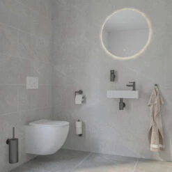 Marho Reserverolhouder Luxor Gun Metal -Badkamer Verkoop 123 4423