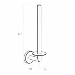 Marho Reserverolhouder Luxor Gun Metal -Badkamer Verkoop 123 4424