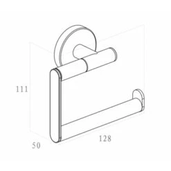 Marho Toiletrolhouder Luxor Zonder Klep Chroom -Badkamer Verkoop 123 4454