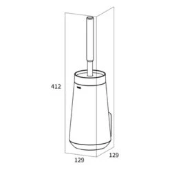 Tiger Toiletborstelhouder TESS Met Swoop Borstel Flexibel Wit/ Lichtgrijs -Badkamer Verkoop 123 4467