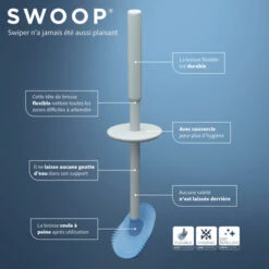 Tiger Toiletborstelhouder TESS Met Swoop Borstel Flexibel Wit/ Lichtgrijs -Badkamer Verkoop 123 4471