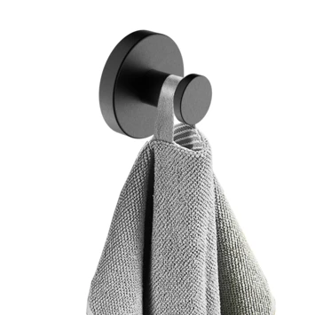 Marho Handdoekhaak Luxor Groot Gun Metal 4 Marho Handdoekhaak Luxor Groot Gun Metal - Afbeelding 2