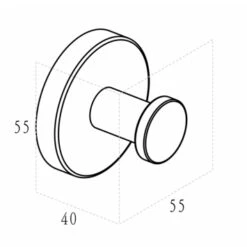 Marho Handdoekhaak Luxor Groot Gun Metal 11 Marho Handdoekhaak Luxor Groot Gun Metal -Badkamer Verkoop 123 4475