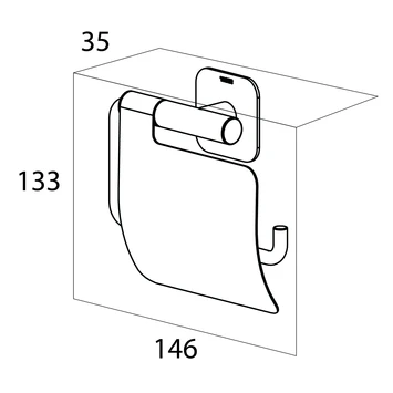 Tiger Toiletrolhouder Colar Met Klep Chroom 9 Tiger Toiletrolhouder Colar Met Klep Chroom - Afbeelding 7