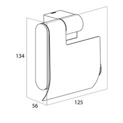 Tiger Toiletrolhouder Nomad Met Klep Zwart -Badkamer Verkoop 123 4612