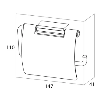 Tiger Toiletrolhouder Cliqit Donkergrijs Met Klep RVS 6 Tiger Toiletrolhouder Cliqit Donkergrijs Met Klep RVS - Afbeelding 4