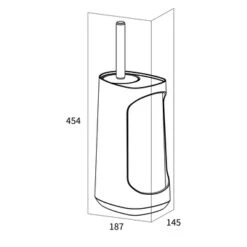 Tiger Toiletborstelhouder TESS Met Opbergfunctie Vrijstaand En Swoop Borstel Flexibel Blauw/zwart -Badkamer Verkoop 123 4643