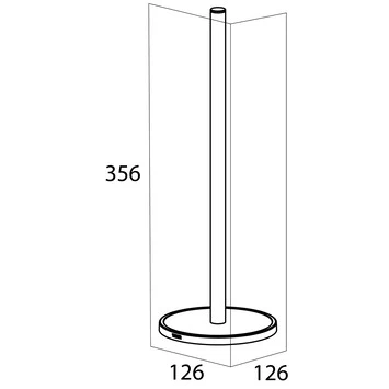 TIGER RESERVEROLHOUDER TUNE VRIJSTAAND MESSING ZWART 6 TIGER RESERVEROLHOUDER TUNE VRIJSTAAND MESSING ZWART - Afbeelding 4